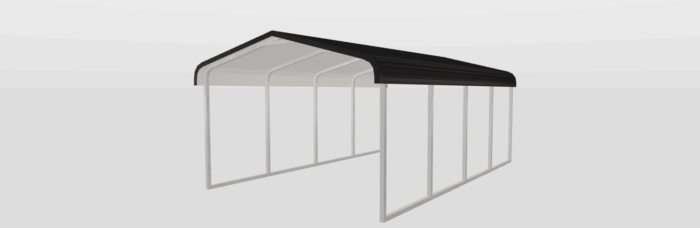 16x20 Metal Carport Car Shelter - Image 4