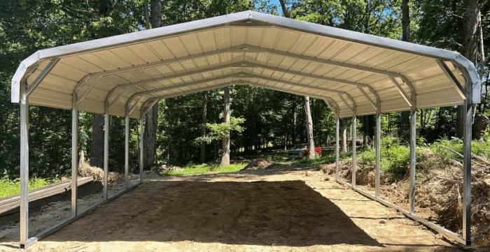 24x20 Double Car Metal Carport - Image 4