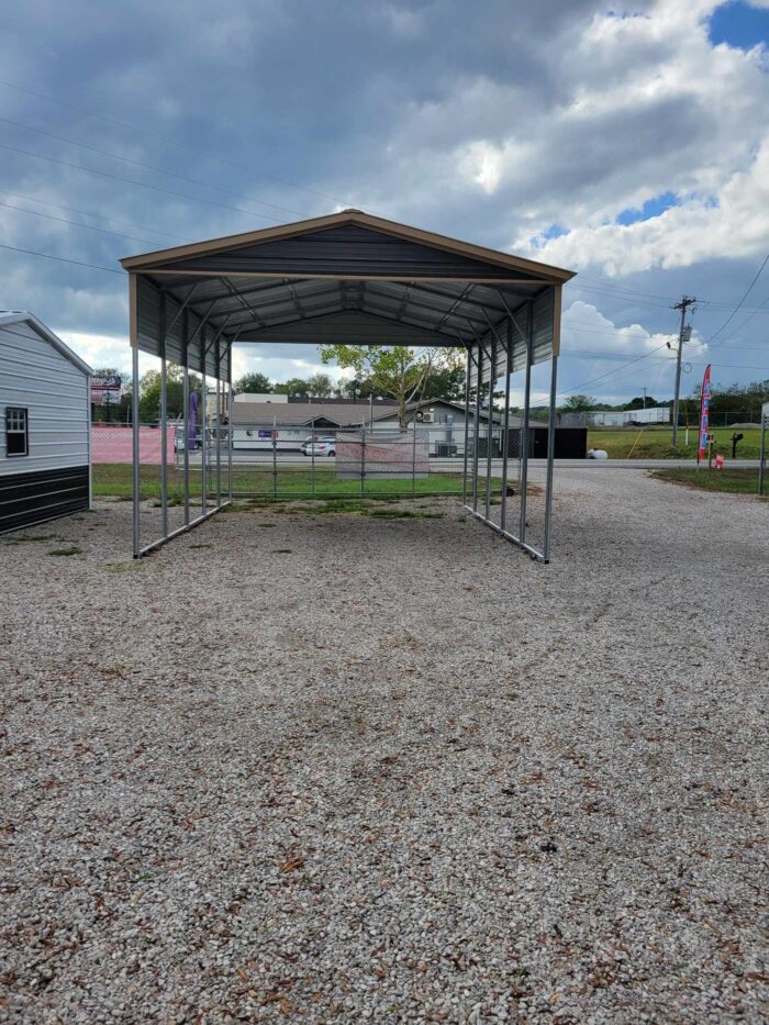 20x30 Metal RV Carport Boxed Eave Roof
